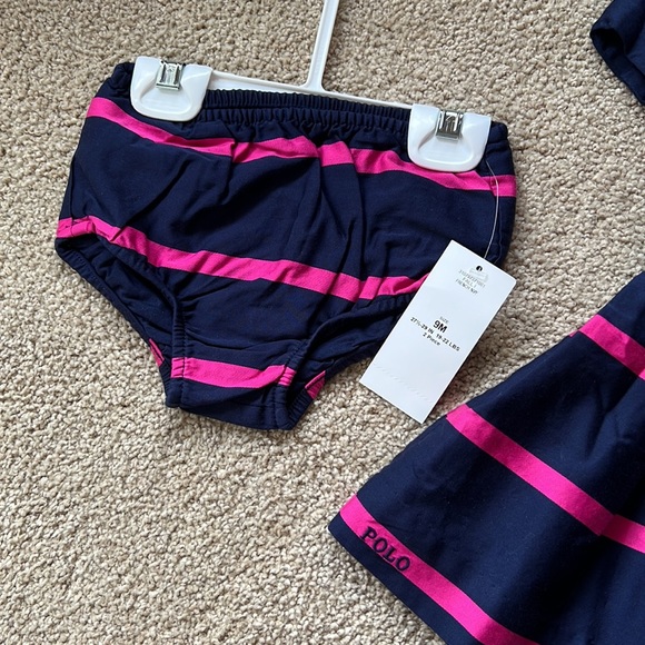 NWT Ralph Lauren french navy dress with hot pink stripes | 9 months - Picture 6 of 10